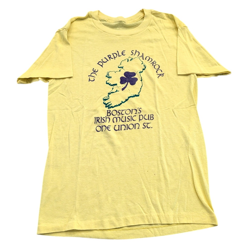 80's The Purple Shamrock Boston Pub T shirt